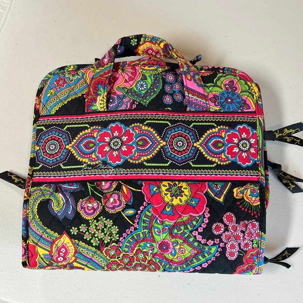 Vera Bradley Symphony in Hue Travel Hanging Cosmetic Organizer Bag Like New - Picture 3 of 5